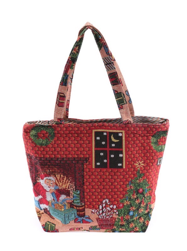 Látková taška na zips Vianoce