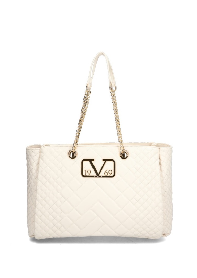 Biela kabelka Gaia Creme/Gold 19V69 Italia 