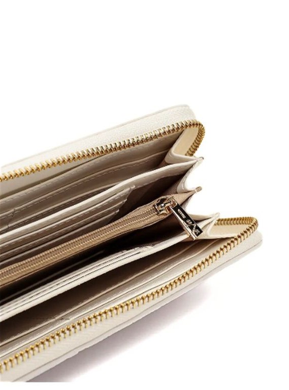 Dámska biela peňaženka Candela Beige - Gold 19V69 Italia